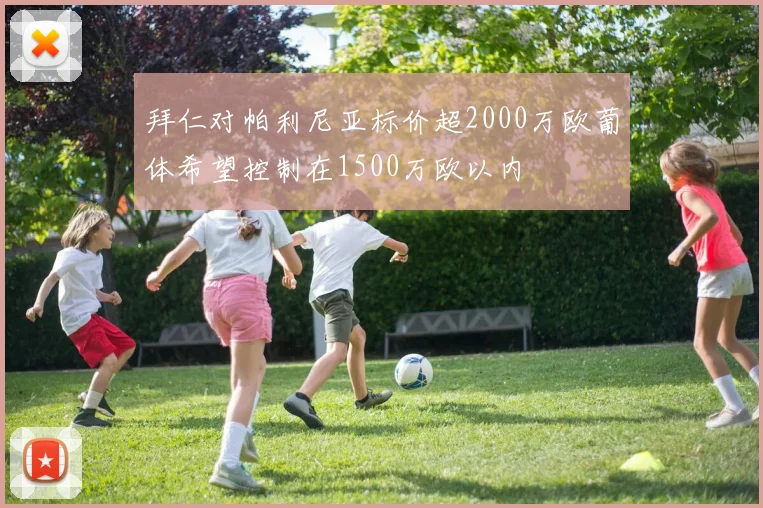 拜仁对帕利尼亚标价超2000万欧葡体希望控制在1500万欧以内
